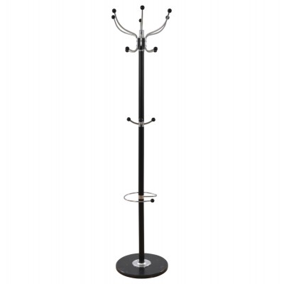 ΚΑΛΟΓΕΡΟΣ ΜΕΤΑΛΛΙΚΟΣ JUDE HM0040.01 ΠΕΡΙΣΤΡΕΦΟΜΕΝΟΣ ΜΑΥΡΟΣ ΜΕ ΜΑΡΜΑΡΟ Φ 37xΥ176 εκ.