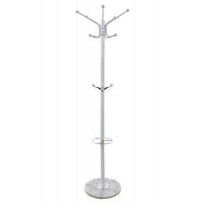 ΚΑΛΟΓΕΡΟΣ ΜΕΤΑΛΛΙΚΟΣ INES HM0039.02 ΠΕΡΙΣΤΡΕΦΟΜΕΝΟΣ ΛΕΥΚΟΣ ΜΕ ΜΑΡΜΑΡΟ φ.37x170 εκ.