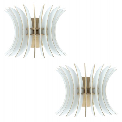 ΣΕΤ ΑΠΛΙΚΕΣ ΤΟΙΧΟΥ 2ΤΜΧ ΞΥΛΙΝΕΣ ΑΠΟ MDF ΛΕΥΚΟ HM7380.01 28x20x20Υ εκ.