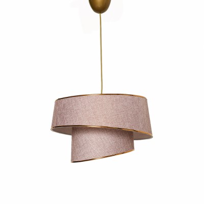 ΦΩΤΙΣΤΙΚΟ ΟΡΟΦΗΣ ΚΡΕΜΑΣΤΟ HM7356.07 ΜΕΤΑΛΛΟ ΚΑΙ ΥΦΑΣΜΑ ΣΑΠΙΟ ΜΗΛΟ ΧΡΥΣΟ Φ32x70Υ εκ.