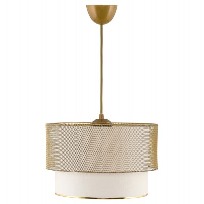 ΦΩΤΙΣΤΙΚΟ ΟΡΟΦΗΣ ΚΡΕΜΑΣΤΟ HM7659.02,ΧΡΥΣΟ ΜΕΤΑΛΛΟ, ΥΦΑΣΜΑ ΛΕΥΚΟ, Φ30x65 εκ.