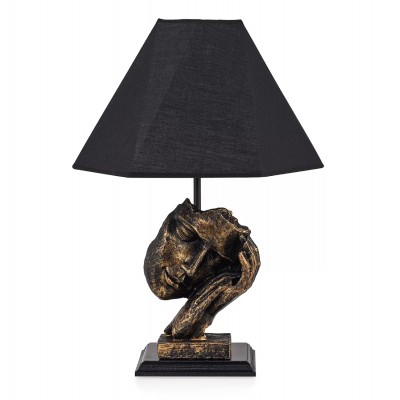 ΦΩΤΙΣΤΙΚΟ ΕΠΙΤΡΑΠΕΖΙΟ ΗΜ7668.01, ΧΡΥΣΟ-ΜΑΥΡΟ, Φ30x47Y εκ.