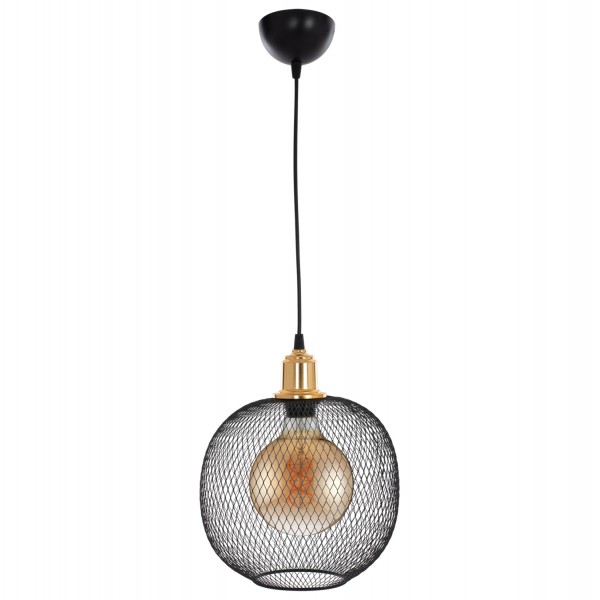 ΦΩΤΙΣΤΙΚΟ ΟΡΟΦΗΣ ΜΑΥΡΟ ΜΕΤΑΛΛΙΚΟ ΣΦΑΙΡΙΚΟ ΠΛΕΓΜΑ Φ25x70Yεκ.HM7688.01