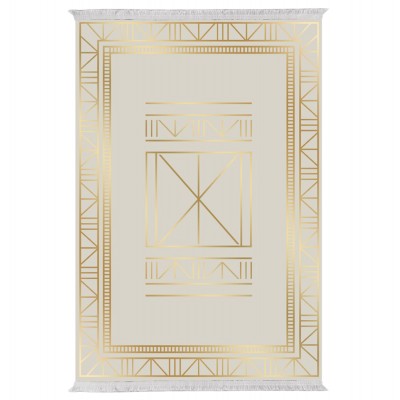 ΧΑΛΙ ΣΑΛΟΝΙΟΥ ME ΚΡΟΣΙΑ ΜΠΕΖ ΜΕ ΧΡΥΣΑ ΣΧΗΜΑΤΑ JOSIANE 120X170εκ.HM7677.34