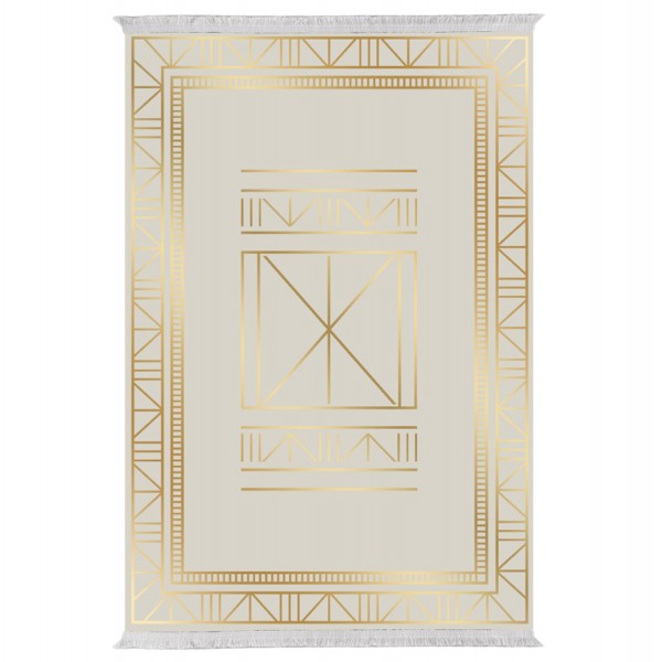 ΧΑΛΙ ΣΑΛΟΝΙΟΥ ME ΚΡΟΣΙΑ ΜΠΕΖ ΜΕ ΧΡΥΣΑ ΣΧΗΜΑΤΑ JOSIANE 120X170εκ.HM7677.34