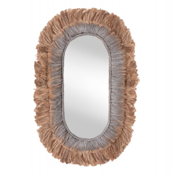 ΚΑΘΡΕΠΤΗΣ ΤΟΙΧΟΥ ΟΒΑΛ ΑΠΟ ΙΝΕΣ ΑΜΠΑΚΑ ΣΕ ΧΡΩΜΑ ΦΥΣΙΚΟ & ΑΣΗΜΙ 90x5x140Yεκ.HM7738