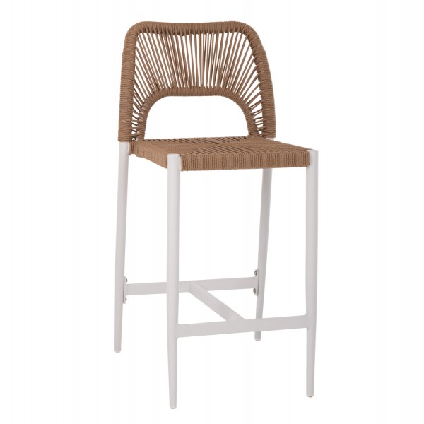 ΣΚΑΜΠΟ ΜΠΑΡ ΜΕΣ.ΥΨΟΥΣ NOJO HM5920.01 ΛΕΥΚΟ ΑΛΟΥΜΙΝΙΟ--ΜΠΕΖ ΣΥΝΘ.RATTAN 40x55.5x99Yεκ