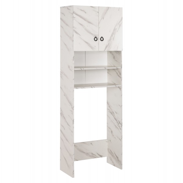 ΕΠΙΠΛΟ ΠΛΥΝΤΗΡΙΟΥ ΜΕ ΡΑΦΙΑ&ΝΤΟΥΛΑΠΙ TERRY ΛΕΥΚΟ ΜΑΡΜΑΡΟ ΕΦΕ HM9122.12 64Χ29Χ181Υεκ.