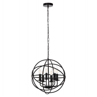 ΦΩΤΙΣΤΙΚΟ ΟΡΟΦΗΣ ΚΡΕΜΑΣΤΟ HM4127 ΜΑΥΡΗ ΜΕΤΑΛΛΙΚΗ ΣΦΑΙΡΑ 6-ΦΩΤΟ Φ42x108Υεκ.