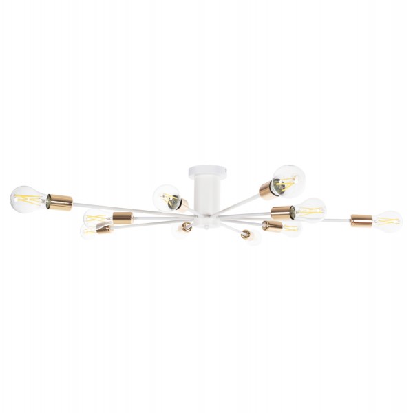 ΦΩΤΙΣΤΙΚΟ ΟΡΟΦΗΣ ΚΡΕΜΑΣΤΟ ΠΟΛΥΦΩΤΟ 10ΦΩΤΟ HM4122 ΛΕΥΚΟ ΜΕΤΑΛΛΟ 18,5Υ εκ.