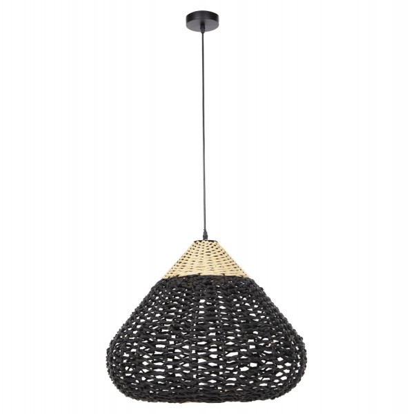 ΦΩΤΙΣΤΙΚΟ ΟΡΟΦΗΣ ΚΡΕΜΑΣΤΟ HM4346 ΑΠΟ PAPER ROPE ΜΠΕΖ ΚΑΙ ΜΑΥΡΟ Φ55,5x44Υεκ.