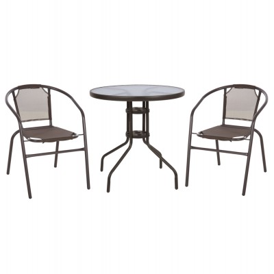 ΣΕΤ ΕΞΩΤ. ΧΩΡΟΥ 3ΤΜΧ HM10712 ΚΑΦΕ ΜΕΤΑΛΛΟ-ΓΥΑΛΙ ΑΣΦΑΛΕΙΑΣ-ΚΑΦΕ TEXTILENE