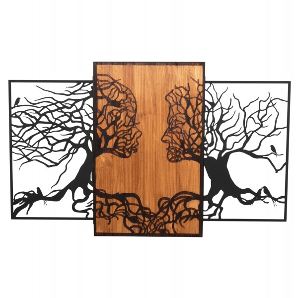 ΔΙΑΚΟΣΜΗΤΙΚΟ ΤΟΙΧΟΥ ILLUSION HM4654 ΦΥΛΛΑ ΜΕΤΑΛΛΟΥ-ΞΥΛΟ 125,5x3x79Υεκ.