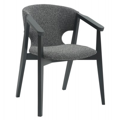 ΠΟΛΥΘΡΟΝΑ YEGER HM9995.01 ΞΥΛΟ ΟΞΙΑΣ ΣΕ ΜΑΥΡΟ-ΣΚΟΥΡΟ ΓΚΡΙ ΥΦΑΣΜΑ 59x58x78Υεκ.