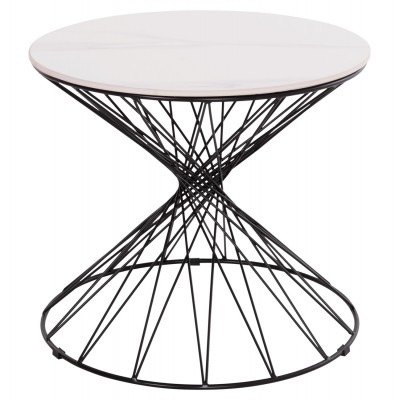 ΒΟΗΘΗΤΙΚΟ ΤΡΑΠΕΖΙ ΣΑΛΟΝΙΟΥ GRESAM HM18039.01 ΚΕΡΑΜΙΚΟ TOP-ΜΕΤΑΛΛΟ Φ50x44Υεκ.