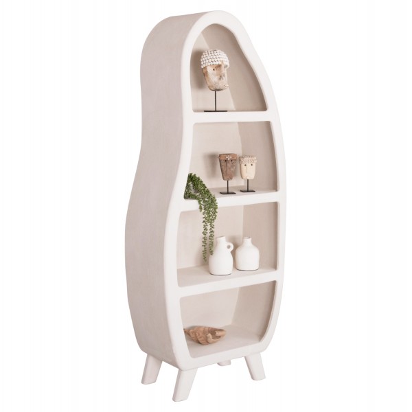 ΡΑΦΙΕΡΑ ΣΕΙΡΑ SANTORINI HM18067 MDF ΣΕ ΥΠΟΛΕΥΚΟ ΧΡΩΜΑ 80x38x196Υεκ.