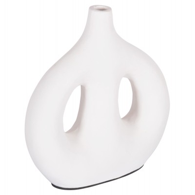 ΔΙΑΚΟΣΜΗΤΙΚΟ ΒΑΖΟ ΣΕΙΡΑ CLAYVON HM4413 ΤΕΡΑΚΟΤΑ ΣΕ ΛΕΥΚΟ 23,5x8x24,5Υεκ.