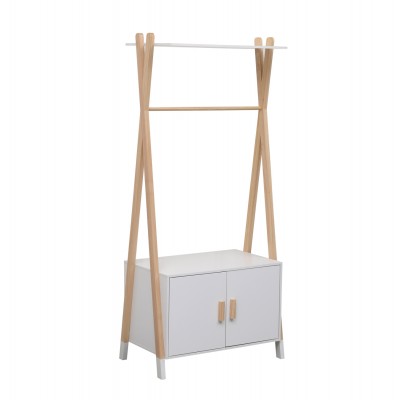 ΚΡΕΜΑΣΤΡΑ ΠΑΙΔΙΚH ΜΕ ΝΤΟΥΛΑΠΙ PASCHAL HM2495.03 ΜΕΛΑΜΙΝΗ-ΞΥΛΟ ΠΕΥΚΟΥ 76x44x170Υεκ