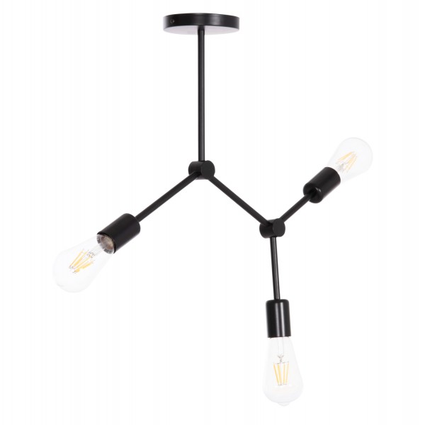 ΦΩΤΙΣΤΙΚΟ ΟΡΟΦΗΣ 3-ΦΩΤΟ LIGHTY HM7404.11 ΜΕΤΑΛΛΟ ΣΕ ΜΑΥΡΟ 52x5x48Υεκ.