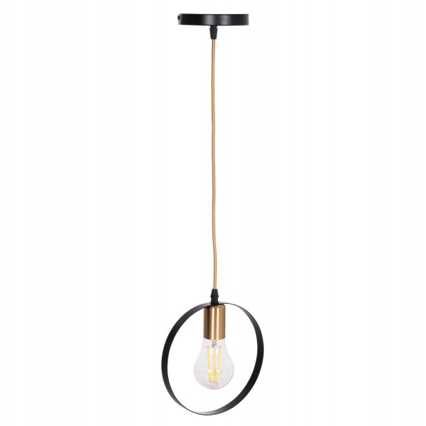 ΦΩΤΙΣΤΙΚΟ ΟΡΟΦΗΣ ΚΡΕΜΑΣΤΟ KRENT HM7425.11 ΜΑΥΡΟ-ΧΡΥΣΟ 20x4x125Υεκ.