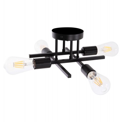 ΦΩΤΙΣΤΙΚΟ ΟΡΟΦΗΣ ΠΟΛΥΦΩΤΟ LIGHTY HM7428.11 ΜΕΤΑΛΛΟ ΣΕ ΜΑΥΡΟ 28x28x15Υεκ.