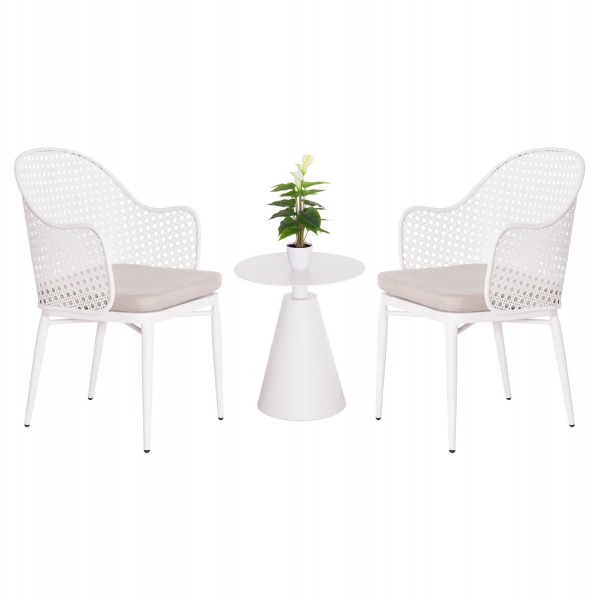 ΣΕΤ LOUNGE 3TMX ΕΞ.ΧΩΡΟΥ OREGO HM21106.02 ΑΛΟΥΜΙΝΙΟ ΣΕ ΛΕΥΚΟ