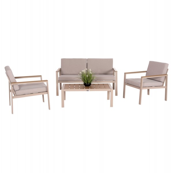 ΣΕΤ ΣΑΛΟΝΙ ΕΞ.ΧΩΡΟΥ 4ΤΜΧ SAFIN HM6278.04 ΑΛΟΥΜΙΝΙΟ ΚΑΠΟΥΤΣΙΝΟ--POLYWOOD--ΜΠΕΖ OLEFIN