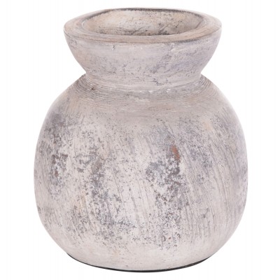 ΔΙΑΚΟΣΜΗΤΙΚΟ ΕΠΙΤΡΑΠΕΖΙΟ ΒΑΖΟ VERMO HM4396 ΤΕΡΑΚΟΤΑ ΣΕ ΑΝΟΙΧΤΟ ΓΚΡΙ Φ18x19Υεκ.