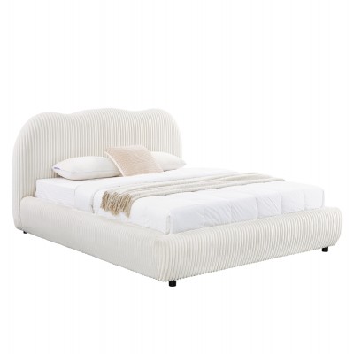 ΚΡΕΒΑΤΙ ΔΙΠΛΟ ΜΕ ΑΠΟΘ.ΧΩΡΟ KALLY HM729.03 ΜΠΕΖ FAUX FUR ΥΦΑΣΜΑ--ΣΤΡΩΜΑ 160x200εκ