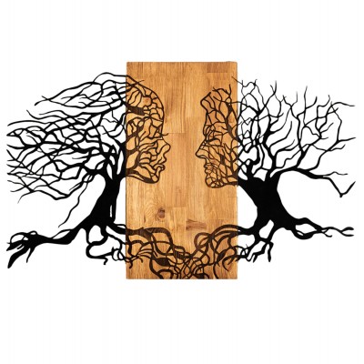 ΔΙΑΚΟΣΜΗΤΙΚΟ ΤΟΙΧΟΥ ILLUSION HM4803-ΦΥΛΛΑ ΜΕΤΑΛΛΟΥ ΜΑΥΡΑ-ΞΥΛΟ 92x3(βάθος)x58Υεκ.